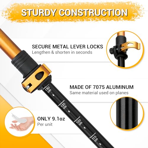 Lightweight 7075 Aluminum Trekking Poles with Cork Grip E786