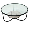 Black Metal Terrazzo Coffee Table C79611