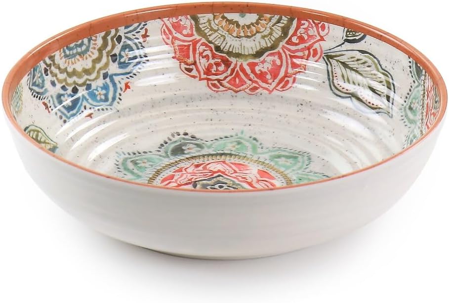 12 Piece Melamine Dinnerware Set, Multi Colored D83717