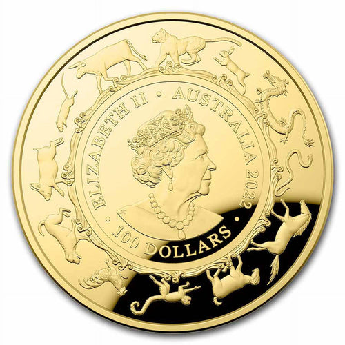 1 oz Gold $100 Lunar Year of the Tiger Domed Proof Coin Y448728