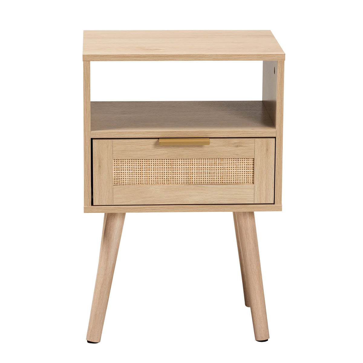 Light Brown Wood 1-Drawer End Table Q1069