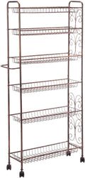 Antique Wire 6-Shelf Storage Cart R61048