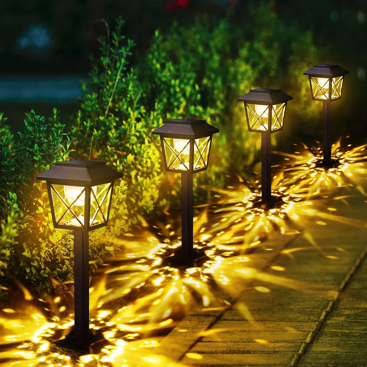 6 Pack Solar Christmas Pathway Lights Y64664