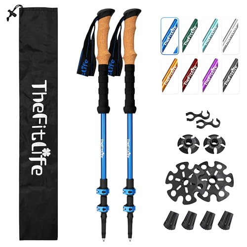 Lightweight 7075 Aluminum Trekking Poles with Cork Grip E786