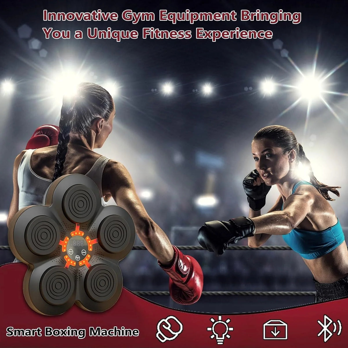 Wall Mounted Bluetooth Music Boxing Machine with Boxing Gloves C6909