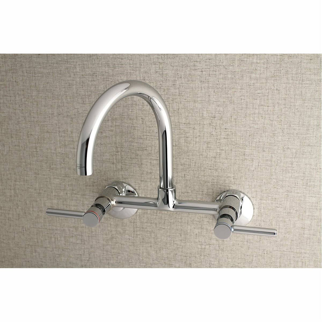 8x22 Adjustable Center Wall Mount Kitchen Faucet, Oil Rubbed Bronze C50705