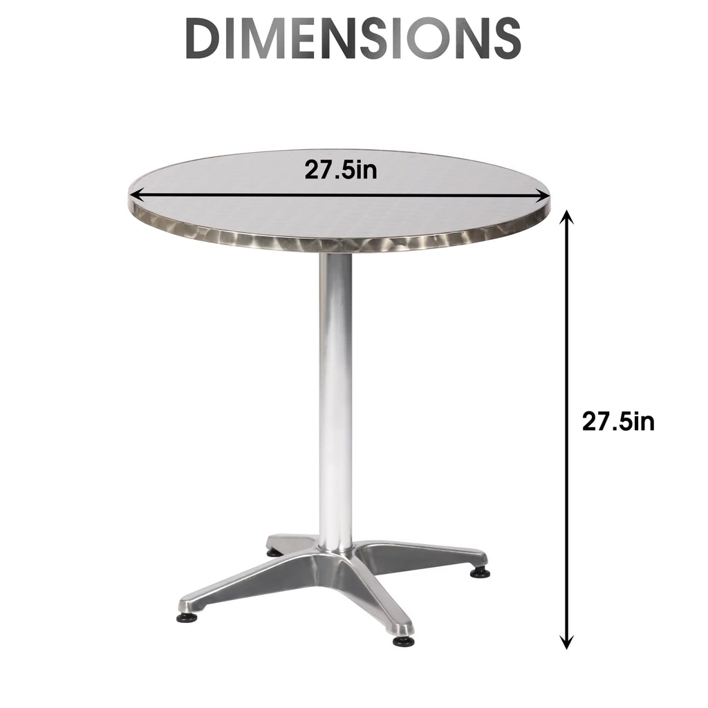 27.5 Round Aluminum Bistro Table B93181