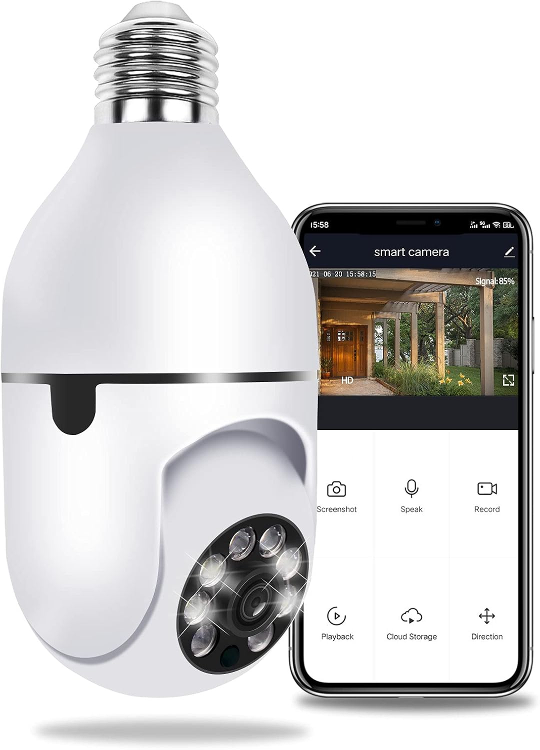 Full-HD 1080P Wireless Wi-Fi Security Camera with Night Vision I657769
