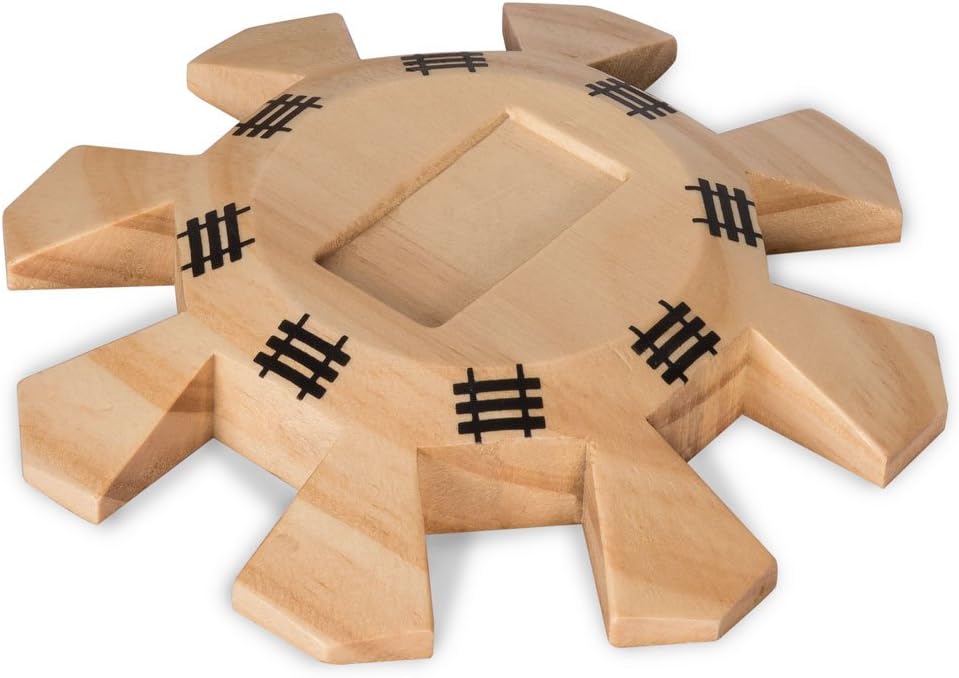 Mexican Train Complete Set with Double 12 Dominoes, Wooden Hub, Die Cast Train Markers, and Scorepad Y909
