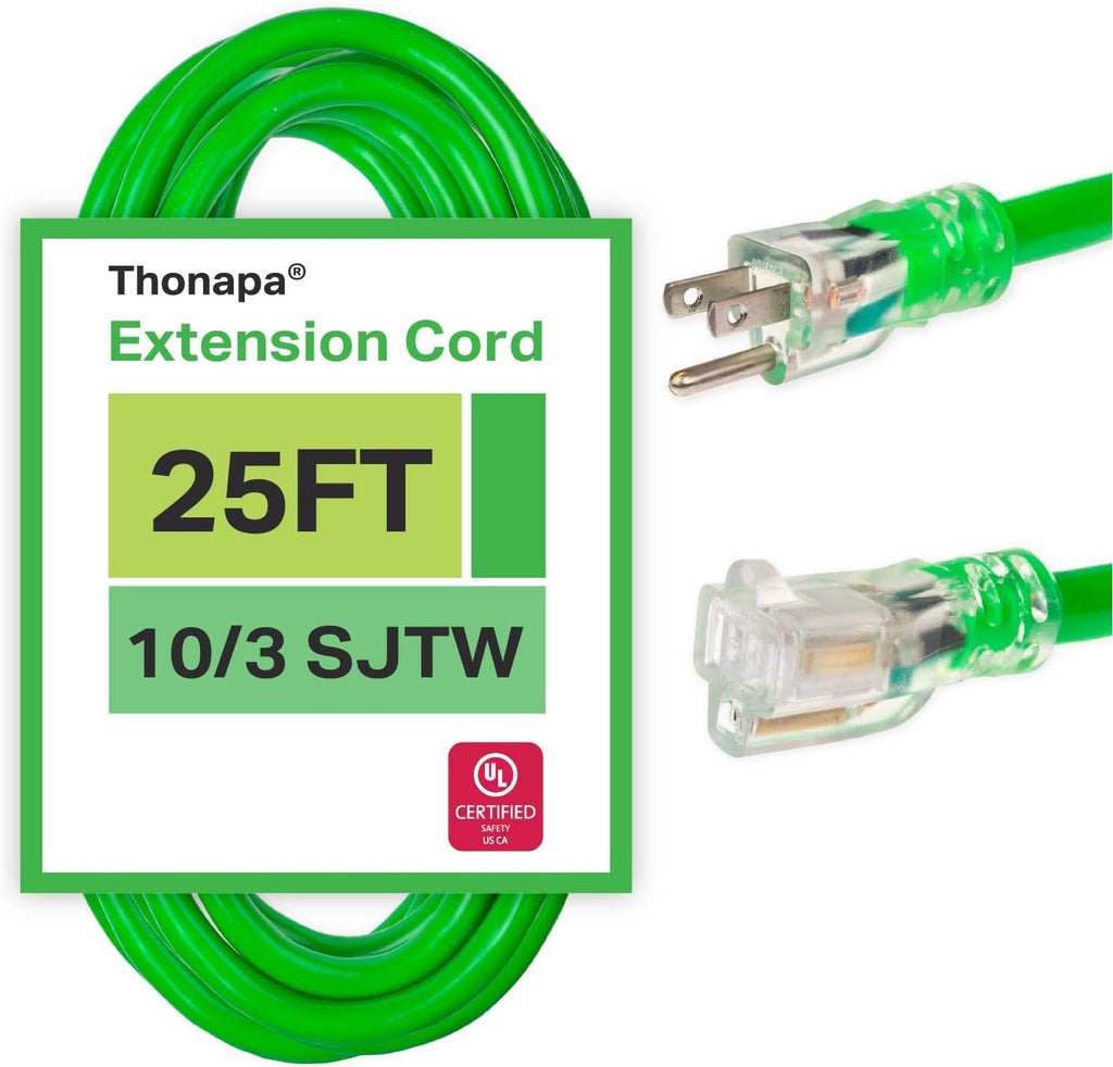 50 Foot Lighted Outdoor Extension Cord 10 Gauge Yellow B343910