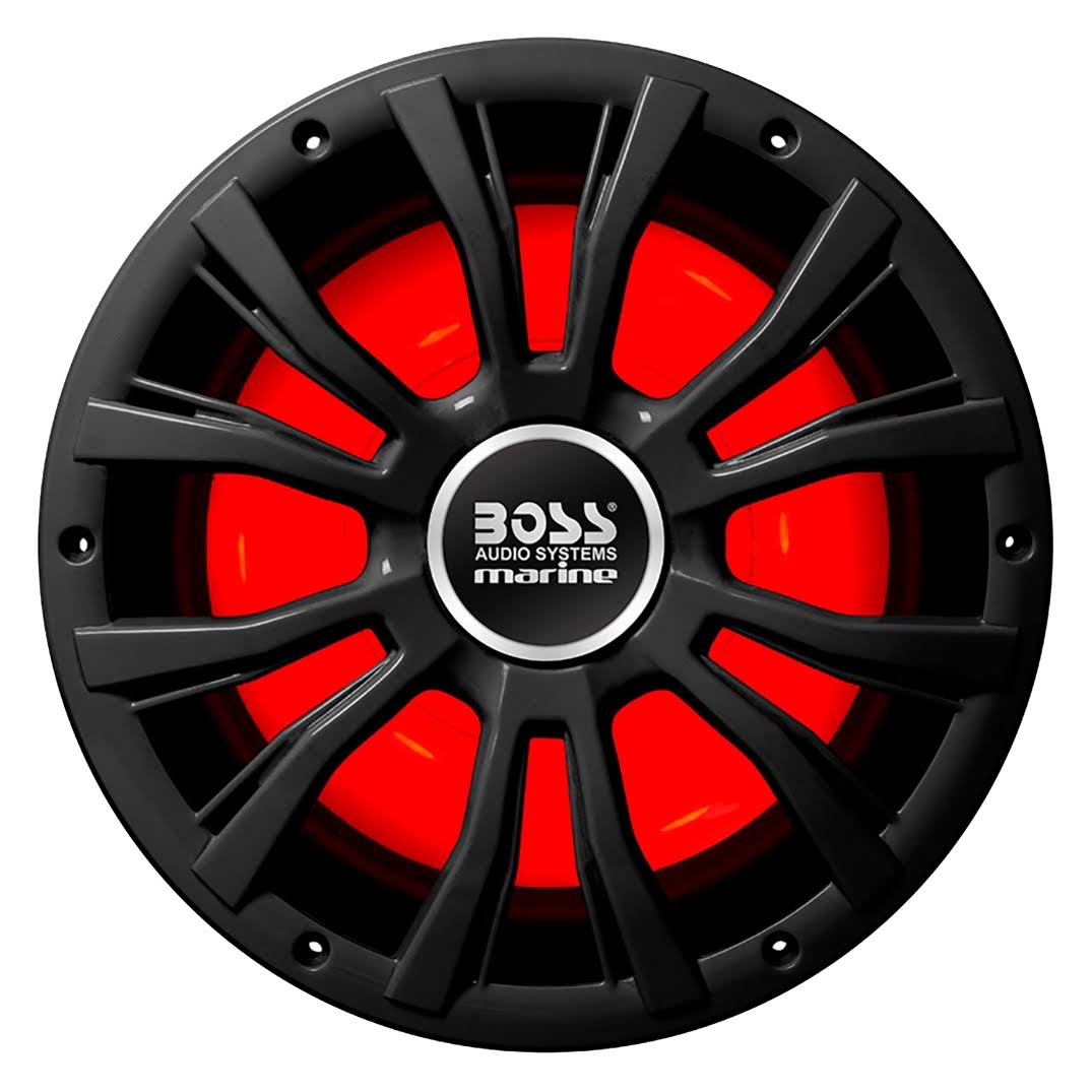 10" Marine 800W Subwoofer with Multicolor Lighting - Black Q75353