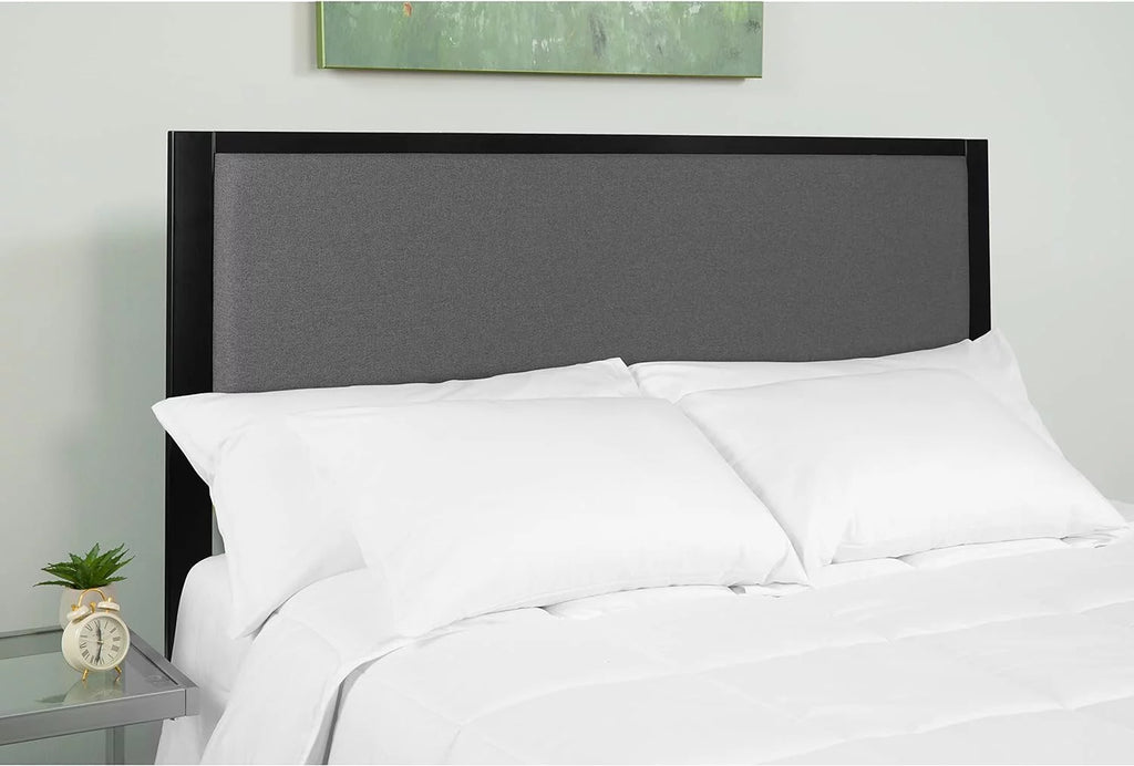 King Size Dark Gray Fabric Upholstered Headboard X380093