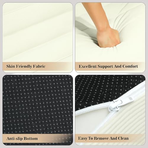 White Memory Foam Bean Bag Chair T308268