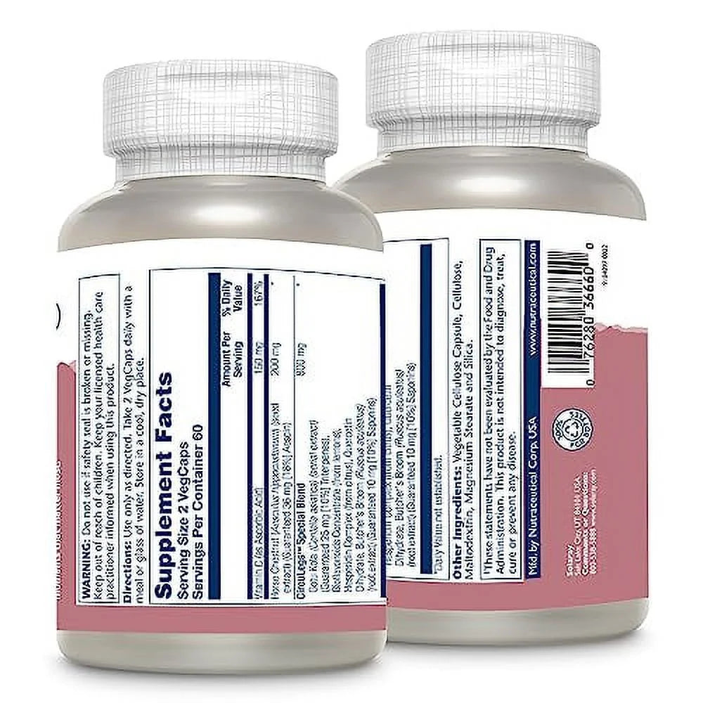 CircuLegs with Horse Chestnut Extract, Gotu Kola, Butcher's Broom, 120 VegCaps D7436