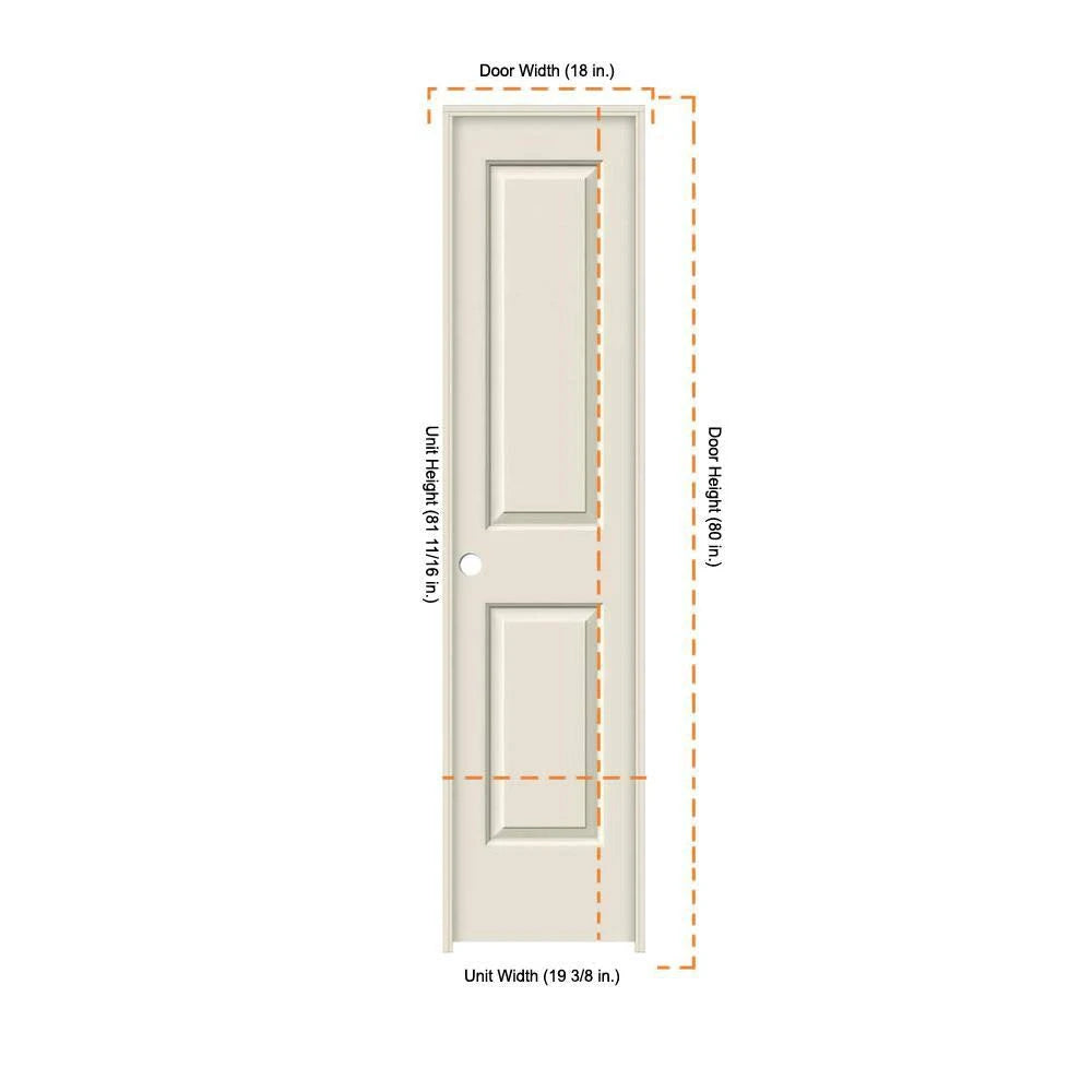 18 in. x 80 in. Solid Core Prehung Interior Door T2053
