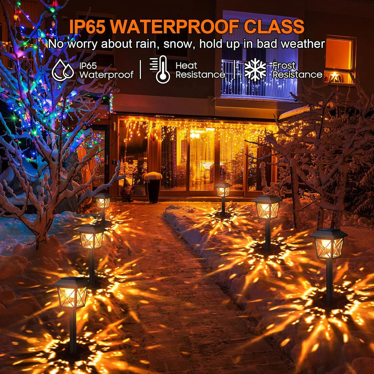 6 Pack Solar Christmas Pathway Lights Y64664