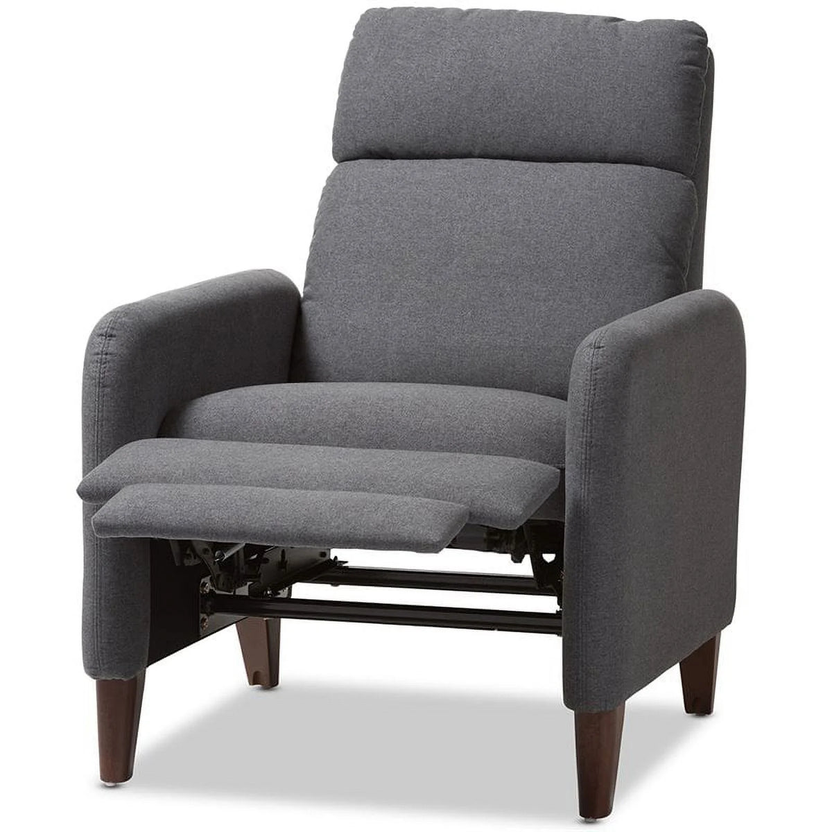 Gray and Walnut Recliner X42178