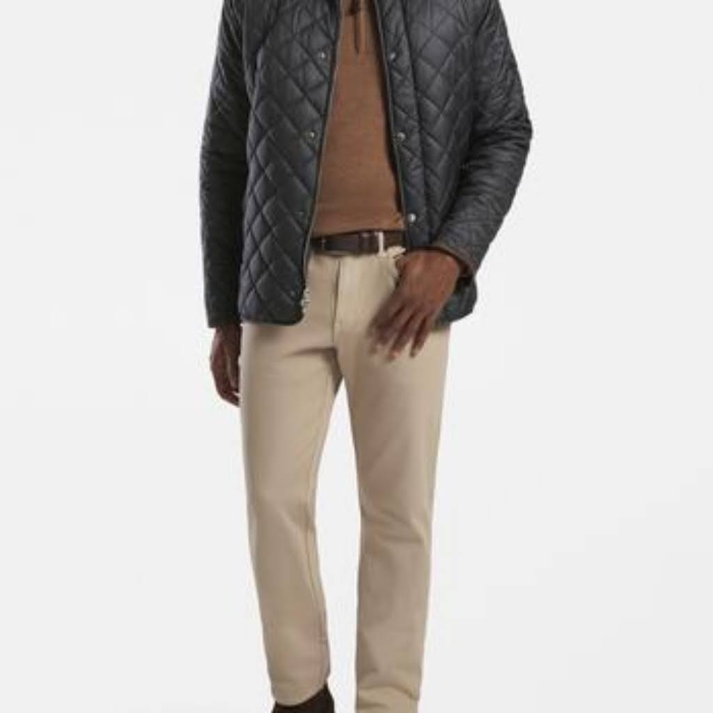 Black Quilted Travel Coat F473722
