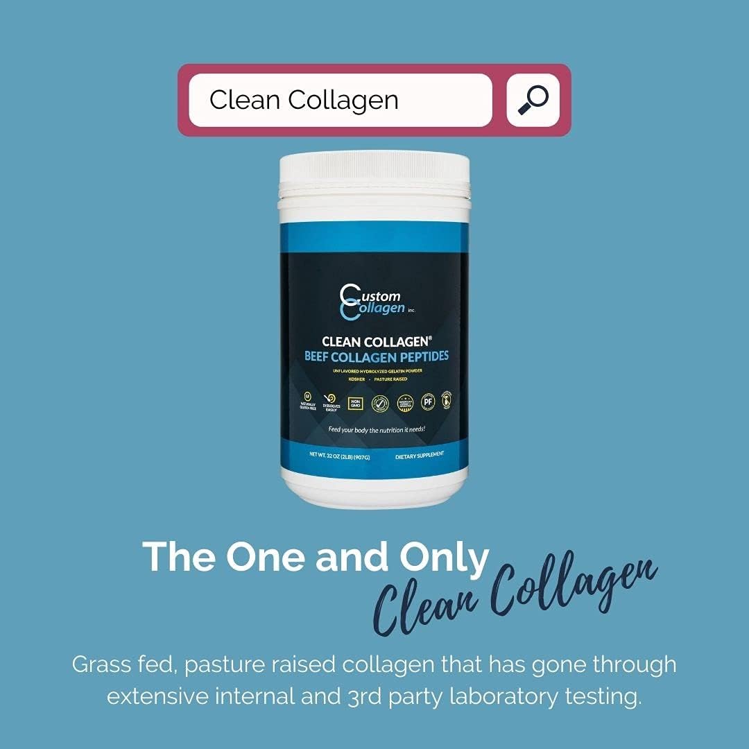 Collagen Peptides Powder 2lb (32oz) Jar, Unflavored, Grass Fed, Pack of 2 L814964