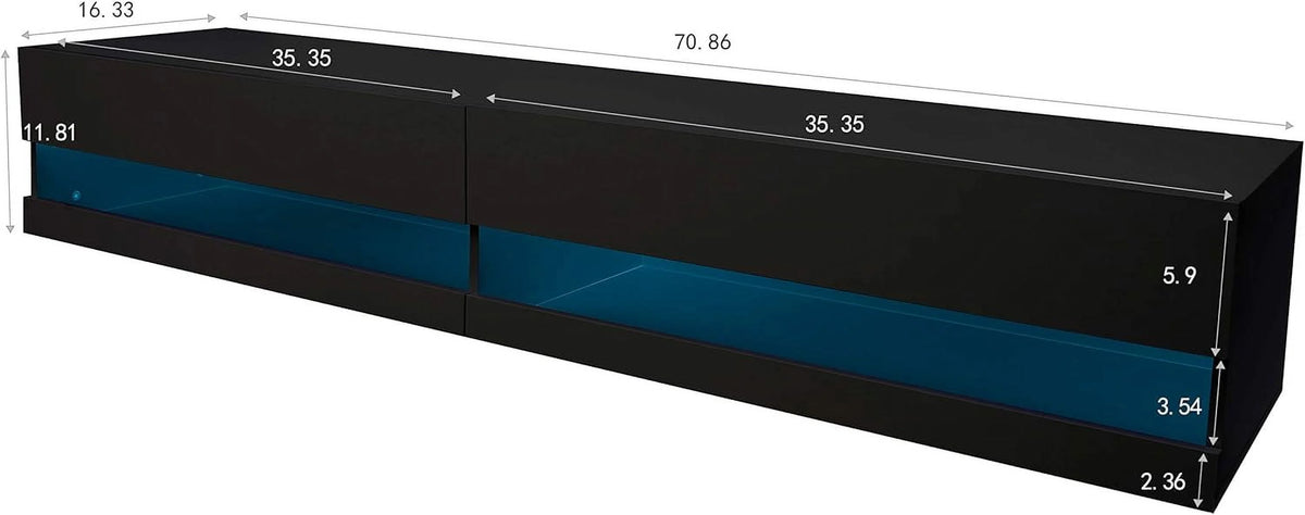 Wood Floating LED TV Stand for 80 Inch TV G37448