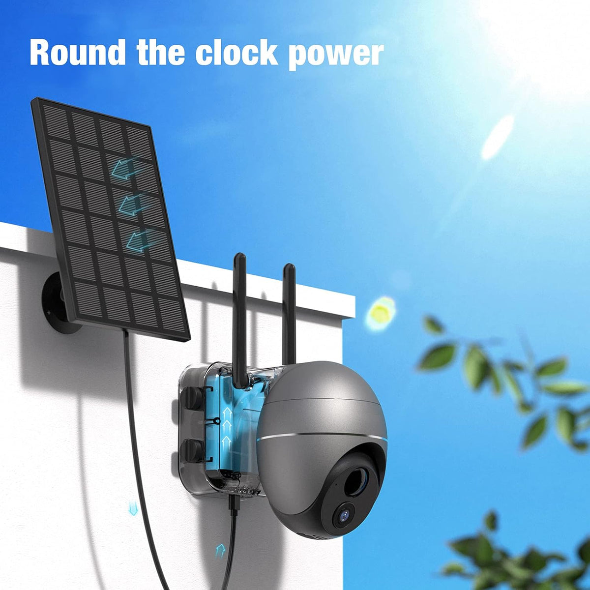 Wireless Outdoor Solar Security Camera with Battery M503
