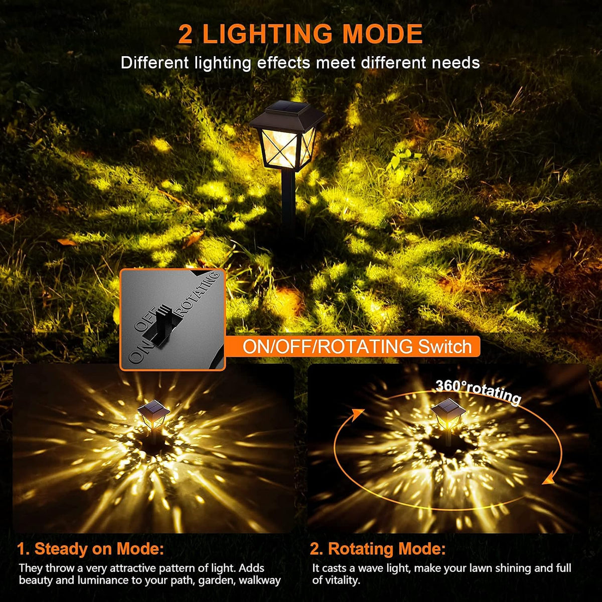 6 Pack Solar Christmas Pathway Lights Y64664