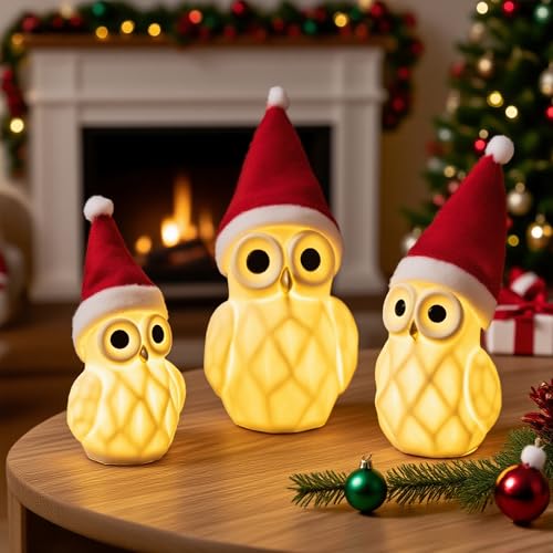 3 Pcs White Ceramic Christmas Village Houses D198237