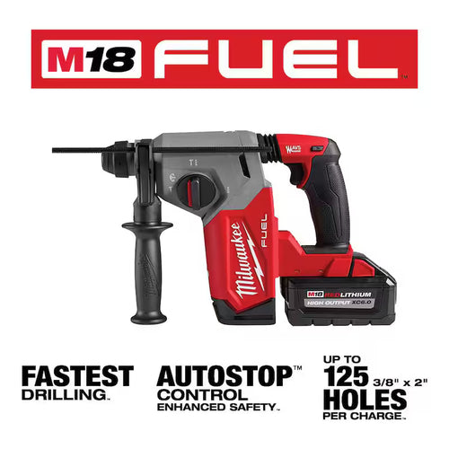 18-Volt Lithium-Ion Brushless Cordless SDS-Plus Rotary Hammer Kit with Impact Wrench N809