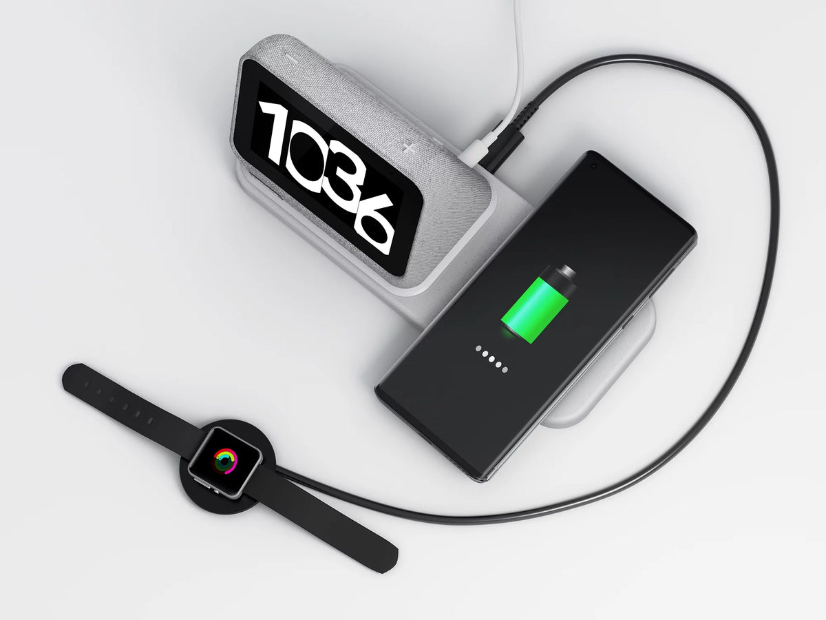 Smart Clock 2 with Wireless Charging Dock - Heather Grey V128282