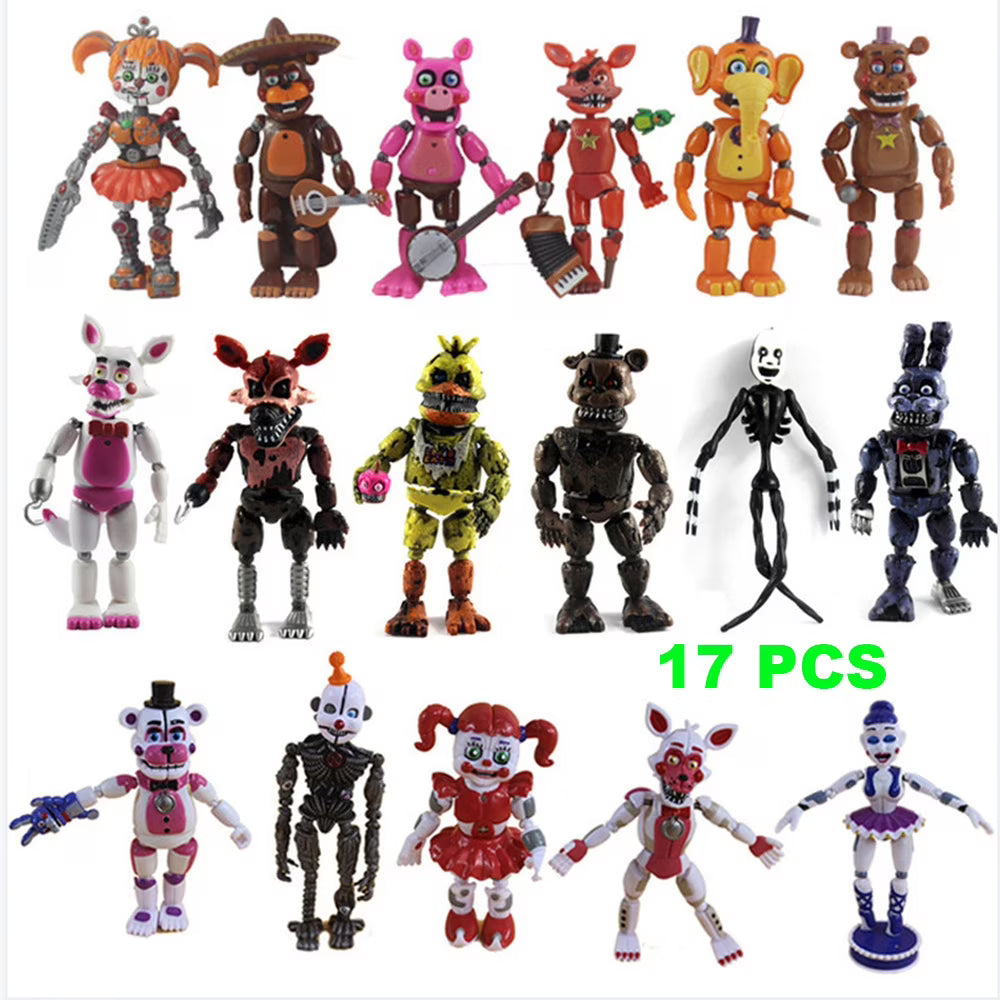 FNAF Funtime Freddy Foxy Sister Action Figures 17Pcs Set F945