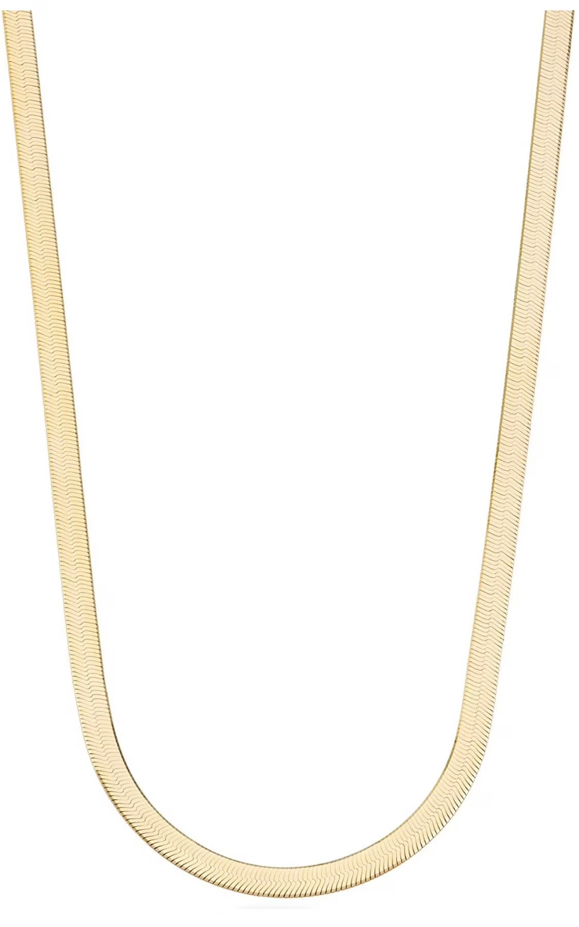 Sterling Silver Herringbone Chain Necklace 3MM, 16-24 inch N5885