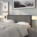 King Size Dark Gray Fabric Upholstered Headboard X380093