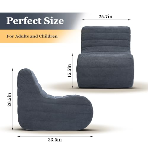 White Memory Foam Bean Bag Chair T308268