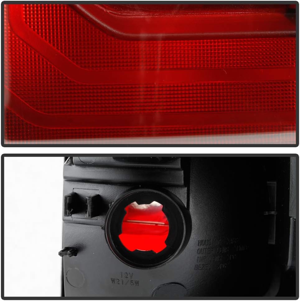 Dark Red Tail Lights Assembly Pair Set Z976085
