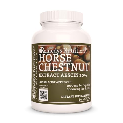 Horse Chestnut Extract 1,000mg Vegan Capsules Herbal Supplement G862