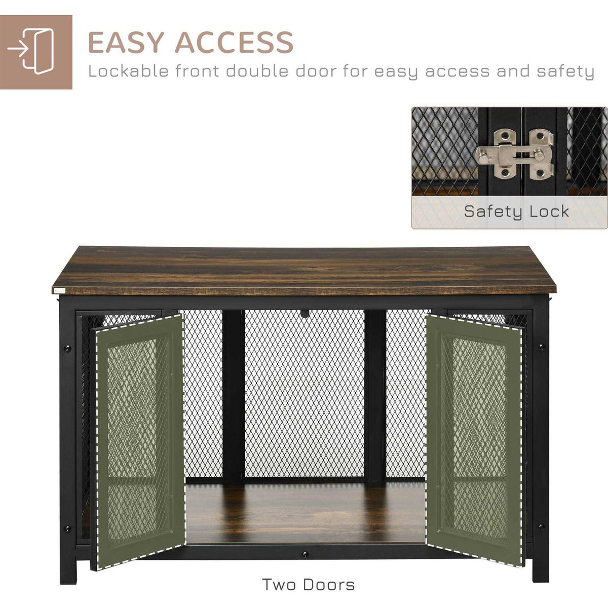 Furniture Style Dog Crate with Openable Top L250
