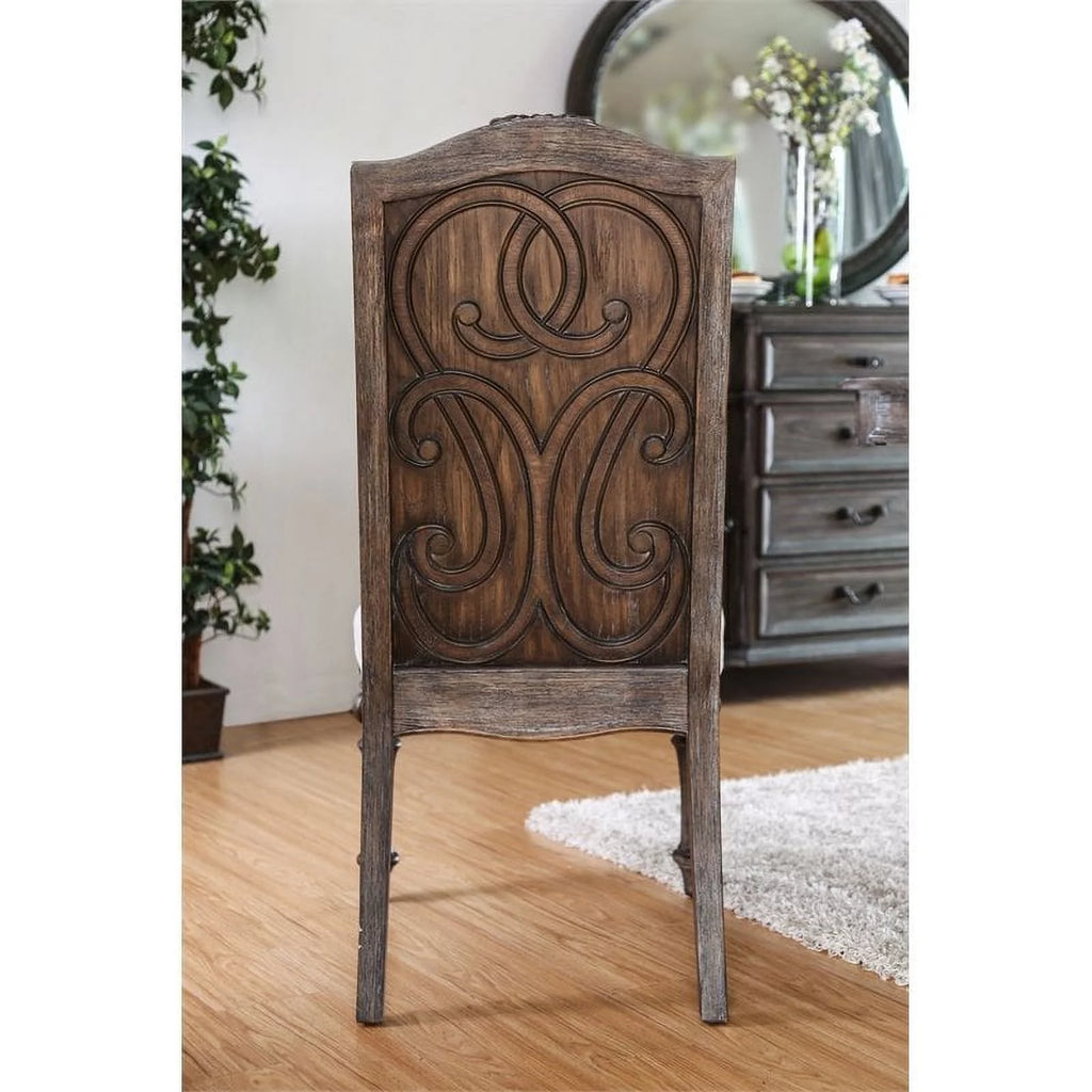 Fabric Padded Dining Chair Set of 2 X676606
