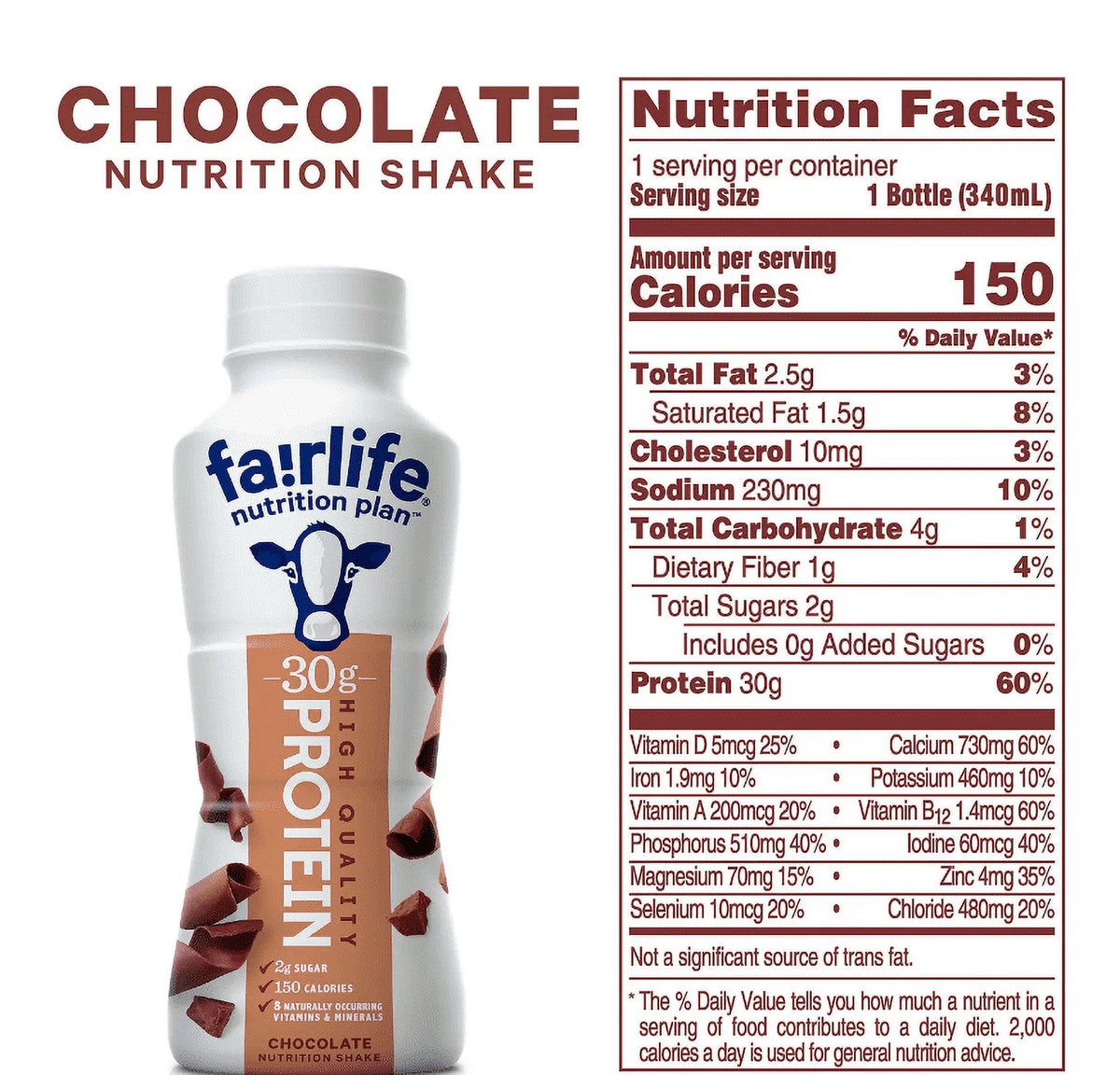 Chocolate Protein Shake, 30 g Protein, 11.5 fl. oz., 12 pk. T5820