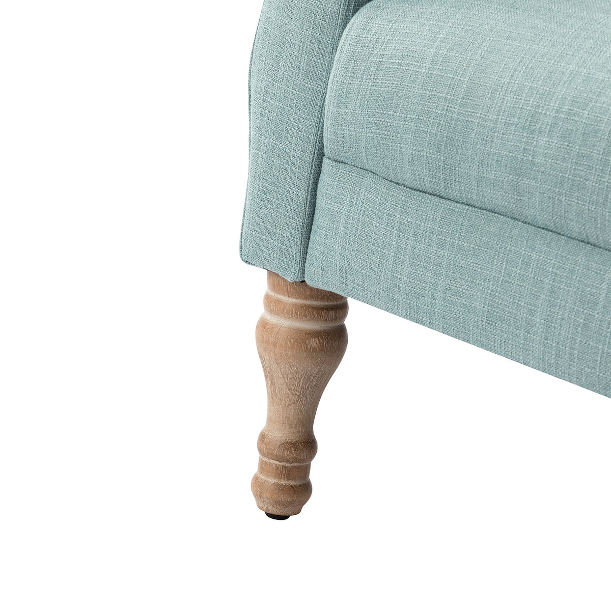 Blue Button-Tufted Wooden Upholstery Armchair Set of 2 C99111