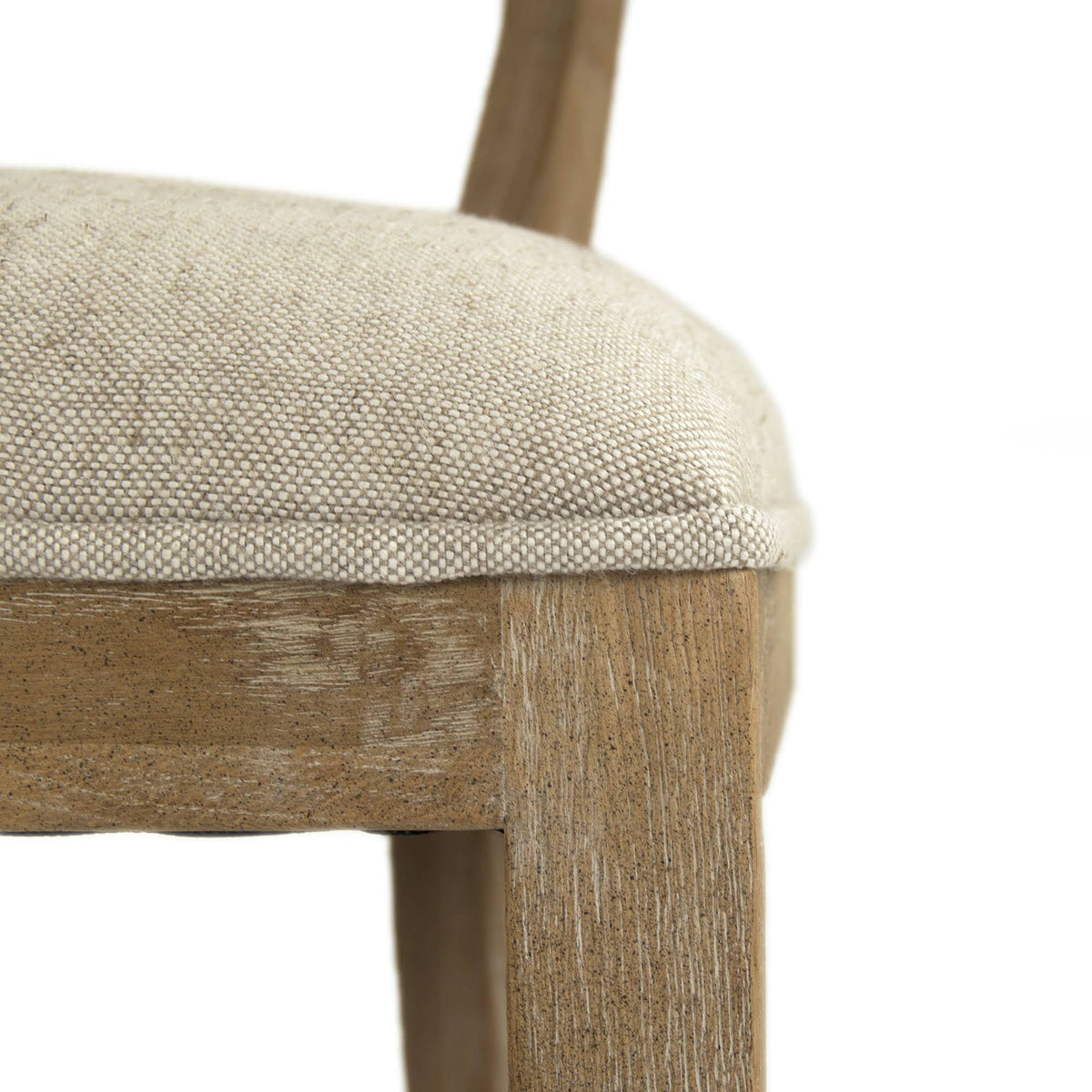 Natural Cream Linen Side Chair S11052