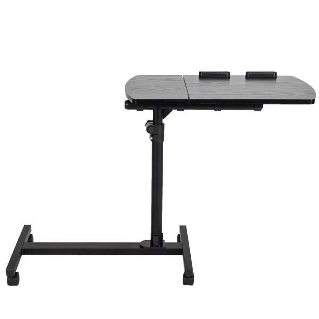 Portable Rolling Laptop Desk, Adjustable Height, Black U398416