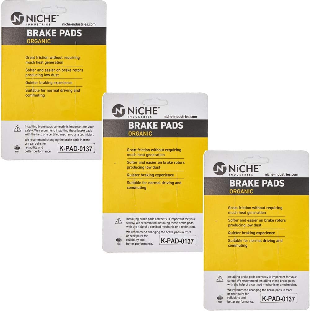 Front L/R and Rear Right Brake Pad Set Organic 3 Pack H731