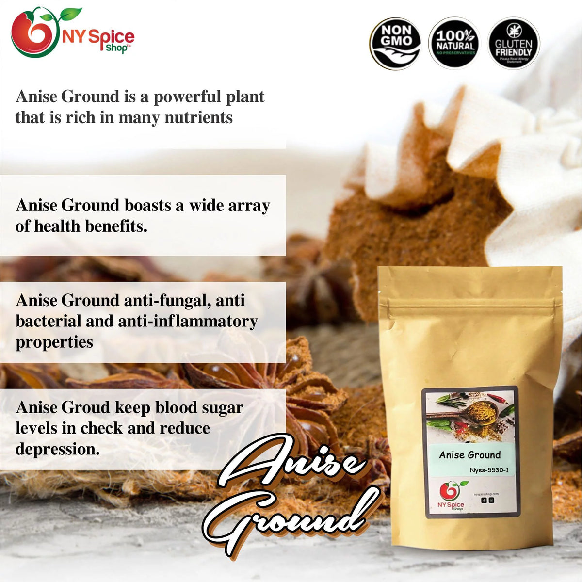 Ground Anise Powder 3 lbs O364