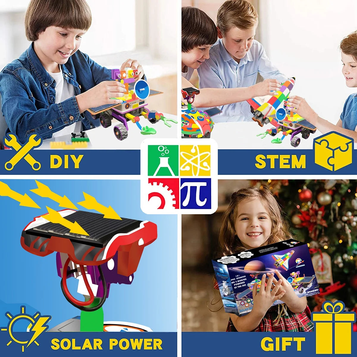 Solar Robot Kit 3 In 1 Solar Powered DIY Science Educational Toy Y8660