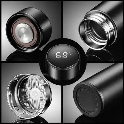 Black Steel 500 ml Water Bottle G388
