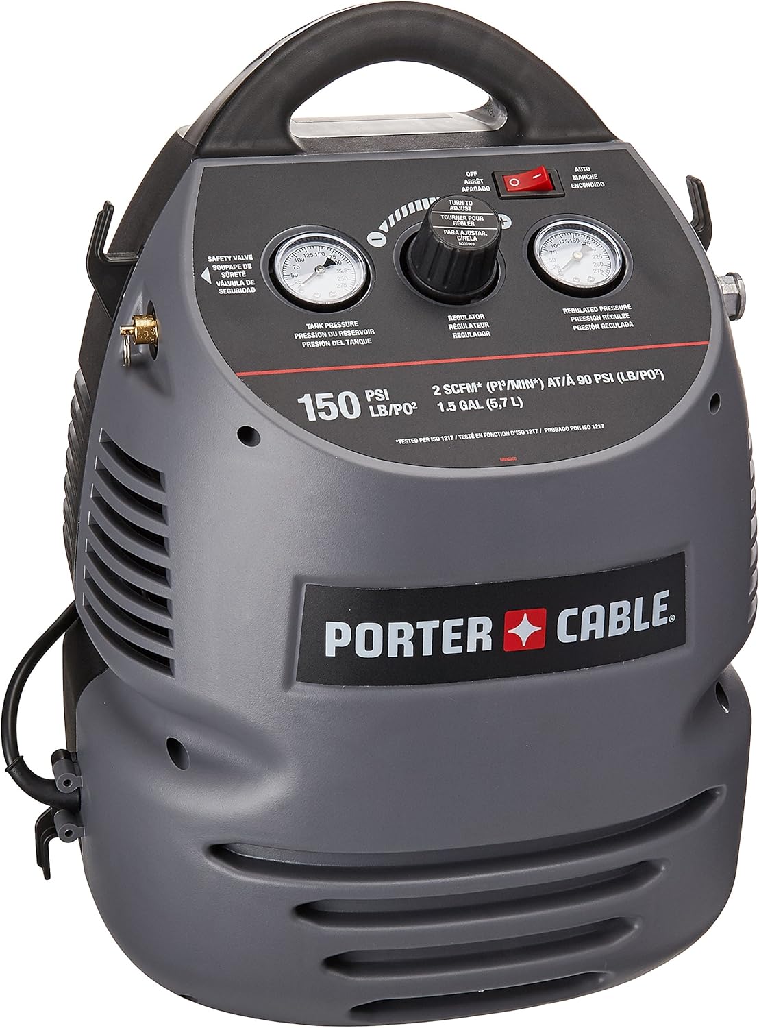 1.5 Gallon Oil-Free Air Compressor Kit with 25-Feet Hose F760702