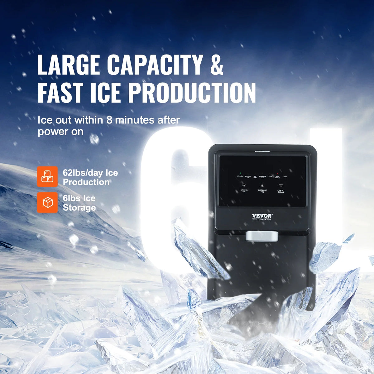Portable Countertop Ice Maker with Water Filter T987044