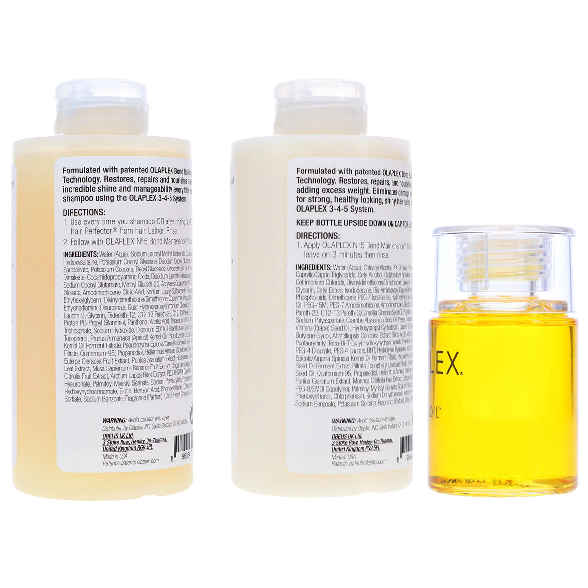 8.5 oz Shampoo, 8.5 oz Conditioner, 1 oz Bonding Oil Combo Pack A1285