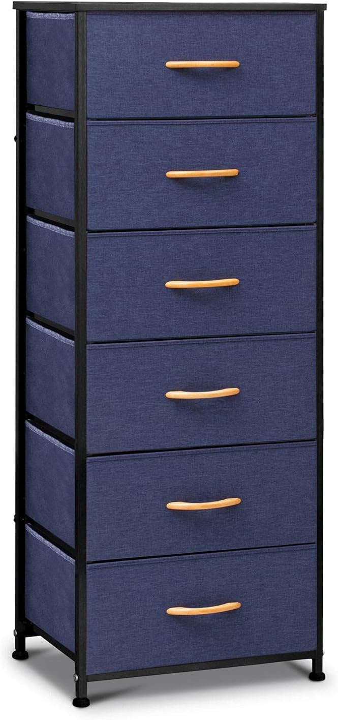 6 Drawer Fabric Dresser with Metal Frame Z3812