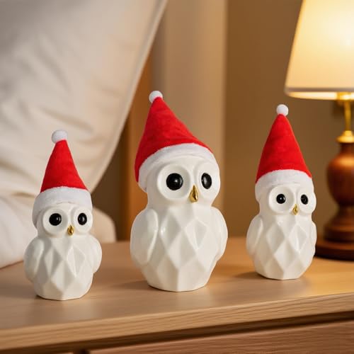 3 Pcs White Ceramic Christmas Village Houses D198237